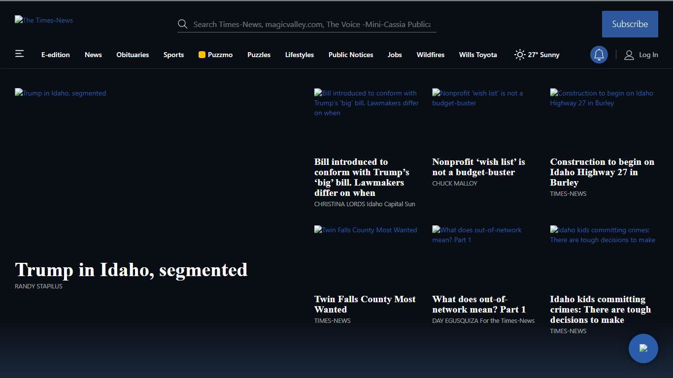 Times-News Breaking News | Read Twin Falls, ID and Idaho breaking news. Get latest news, events and information on Idaho sports, weather, entertainment and lifestyles.